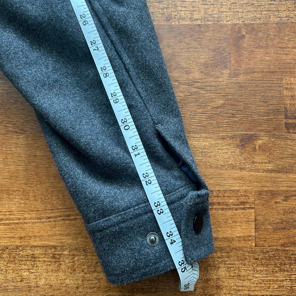 Men’s Wool Bomber Jacket - Flag & Anthem - Gray - Medium - Retro Classic Style. - Picture 6 of 13